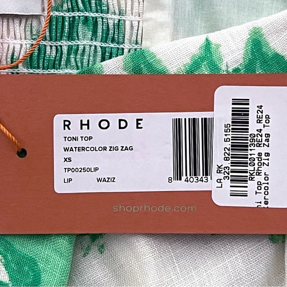 NWT RHODE Two Piece Matching Set - Toni Top / Safia Pant in Watercolor Zig Zag - Picture 5 of 12